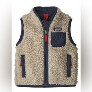 Patagonia Kids Retro X Sherpa Fleece Vest Blue 4T